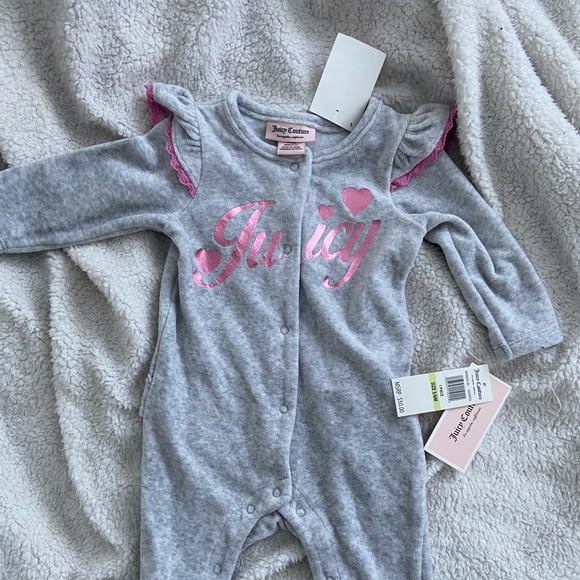 NEW juicy couture onesie - pink & gray - Picture 2 of 2